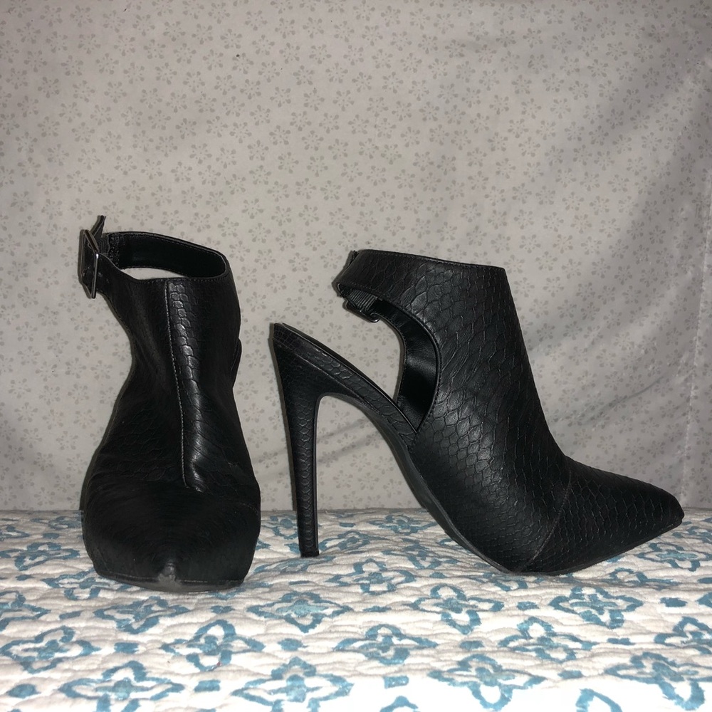 Black Slingback Mules